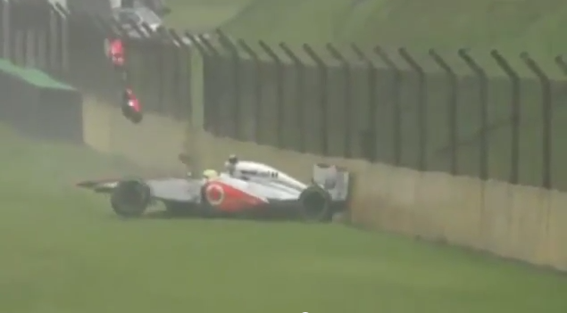 Accidente de Checo Pérez en Gran Premio de Brasil